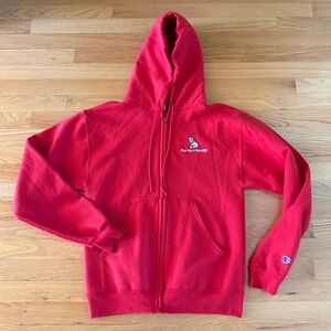 Target Employee Bullseye Fast Fun & Friendly Red Zip-up Hoodie Size Small